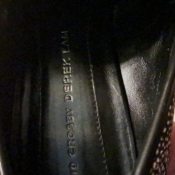 10 CROSBY DEREK LAM Stacked Heel FLAT Arty Calfhair ZIP SHOES Pointy Casual - Picture 6 of 9